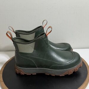 Grundens Deck Boss Ankle Boots Women Size 8 Gardening Green Rubber Waterproof